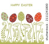 Easter Card With Easter Eggs....