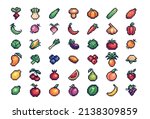 Vegetables And Fruits Pixel Art ...