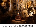 Small photo of Luray Caverns, Luray, Virginia 8/28/20: The Great Stalacpipe Organ surrounded by stalactites and other ancient formations turning a subterranean landscape into a musical symphony.
