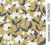seamless floral pattern. fabric ... | Shutterstock .eps vector #1750186703