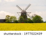 Traditional Dutch Windmill On...