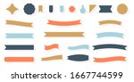 craft ribbon flat set.... | Shutterstock .eps vector #1667744599