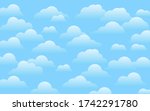 background blue sky cartoon... | Shutterstock .eps vector #1742291780