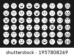 white silhouette funny emoji... | Shutterstock .eps vector #1957808269