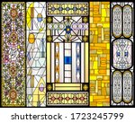 Stained Glass Art Deco   Floral ...