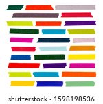 collection of colorful adhesive ... | Shutterstock . vector #1598198536