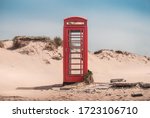 A Vintage Red Telephone Box In...