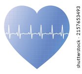 heart with a beating pulse line ... | Shutterstock .eps vector #2157653493