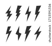 Set Of 8 Lightning Flat Icons....