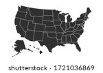 usa map background with states. ... | Shutterstock .eps vector #1721036869