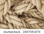 
Rope detail. Close-up of its rope texture Depth of field minimalism ropes