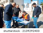 Small photo of Qalqilya, Palestinian Territories, Palestine, March 26, 2022. Palestinian municipal elections in West Bank, Palestinians at a polling station during municipal elections in Qalqilya.