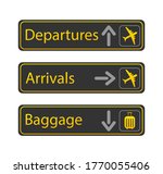 yellow departure arrivals.... | Shutterstock .eps vector #1770055406