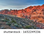 Red Rock At Sunset In The...
