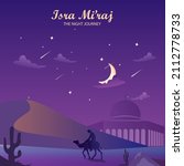 the concept of isra and mi'raj  ... | Shutterstock .eps vector #2112778733