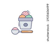 scoops line icon isolated on... | Shutterstock .eps vector #1935606499