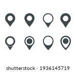 map pin icon collection with... | Shutterstock .eps vector #1936145719