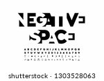 Negative Space Style Font ...