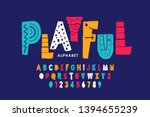 playful style font design ... | Shutterstock .eps vector #1394655239