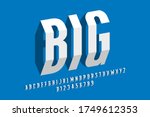 modern 3d style font  alphabet... | Shutterstock .eps vector #1749612353