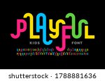 playful style font design ... | Shutterstock .eps vector #1788881636