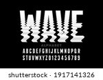 water waves style font design ... | Shutterstock .eps vector #1917141326