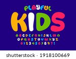 playful style font design  kids ... | Shutterstock .eps vector #1918100669