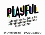 playful colorful font design ... | Shutterstock .eps vector #1929033890
