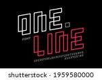 one line style font  typography ... | Shutterstock .eps vector #1959580000