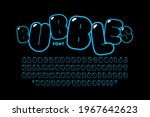bubble style font design ... | Shutterstock .eps vector #1967642623