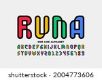 one line style font  alphabet... | Shutterstock .eps vector #2004773606