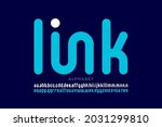 linked letters font design ... | Shutterstock .eps vector #2031299810