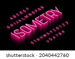 isometric style font  3d... | Shutterstock .eps vector #2040442760
