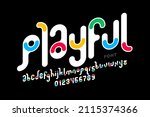 playful style font design ... | Shutterstock .eps vector #2115374366