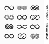 infinity symbol icons vector... | Shutterstock .eps vector #390282133