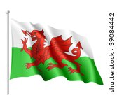 Flag Of Wales. Vector...