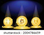 Doge Coins  Crypto Meme With...