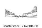 building view with landmark of... | Shutterstock .eps vector #2160106849