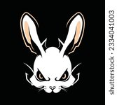 rabbit head mascot logo for...