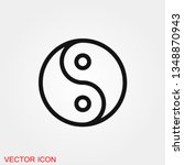 Yin Yang Icon Vector Sign...