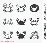 Crab Vector Icon. Crab Sign On...