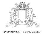 a coat of arms crest heraldic... | Shutterstock .eps vector #1724773180