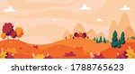 autumn landscape with trees ... | Shutterstock .eps vector #1788765623