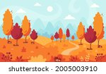 autumn landscape with trees ... | Shutterstock .eps vector #2005003910