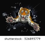 Tiger Jumping Through Glass