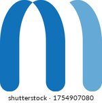 letter m design logo vector... | Shutterstock .eps vector #1754907080