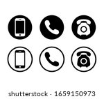 phone icon vector. set... | Shutterstock .eps vector #1659150973