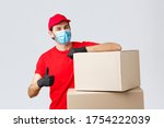 packages and parcels delivery ... | Shutterstock . vector #1754222039