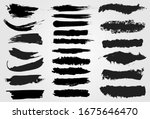 big collection of black paint ... | Shutterstock .eps vector #1675646470