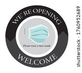 welcome now open keep social... | Shutterstock .eps vector #1760952689